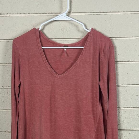 Free People Pink Long Sleeve Top size S - Picture 4 of 8